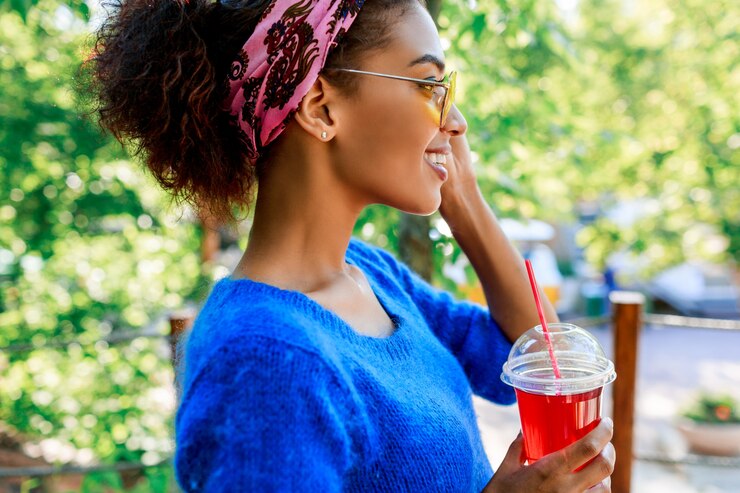 Person enjoying drink